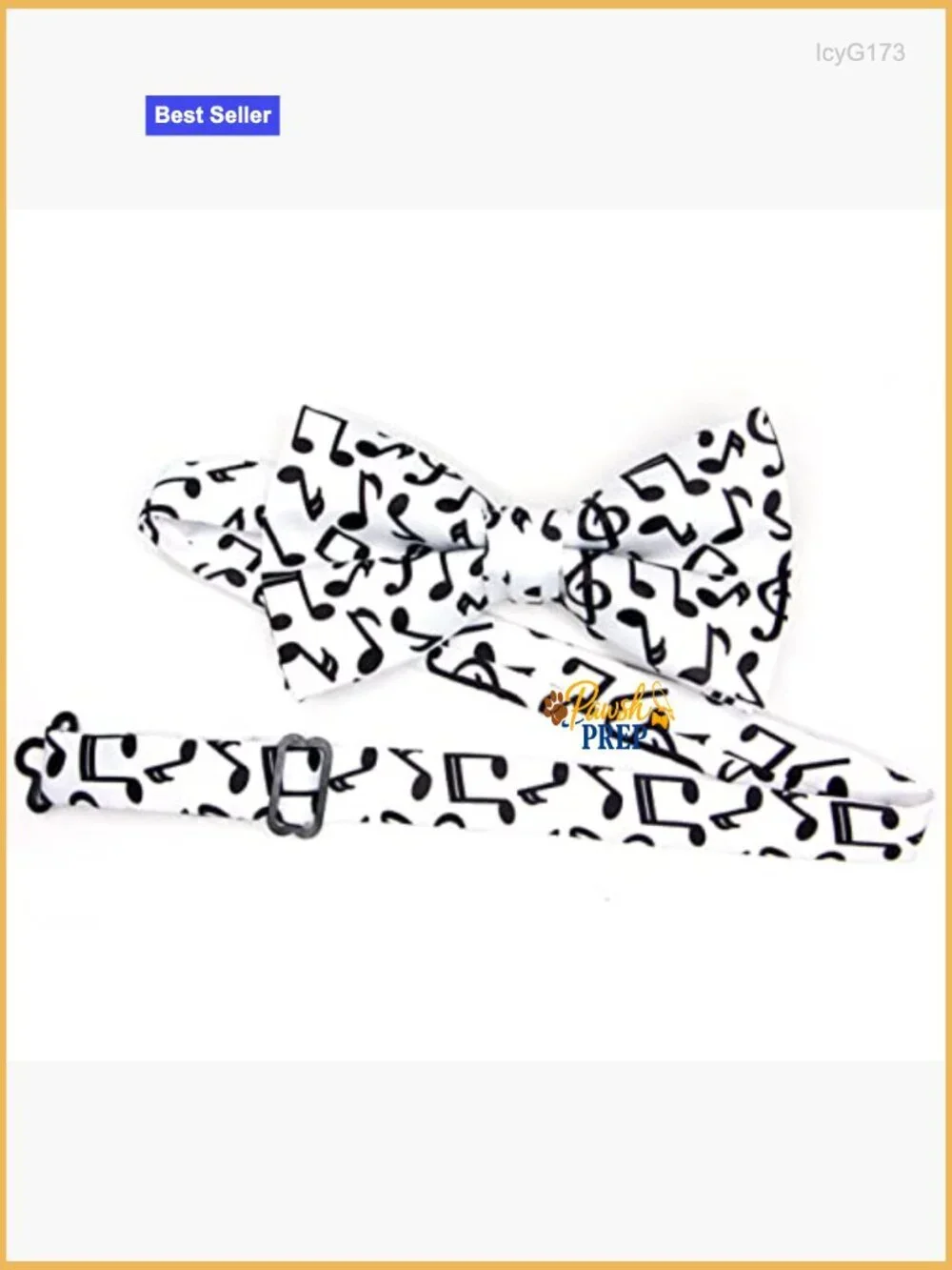 Adjustable Pre-Tied Bow Tie One Size Fits All Polyester Music Note Pattern